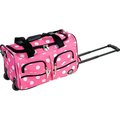 Rockland Rockland PRD322-PINK DOT 22 in. Rolling Duffle Bag Rockland PRD322-PINK DOT